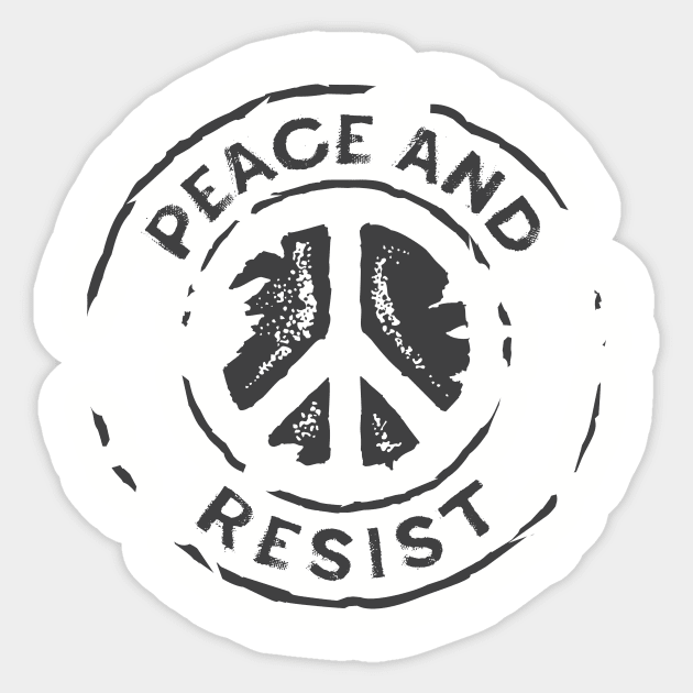 Peace and Resist - 2018 Midterm Elections Sticker by directdesign